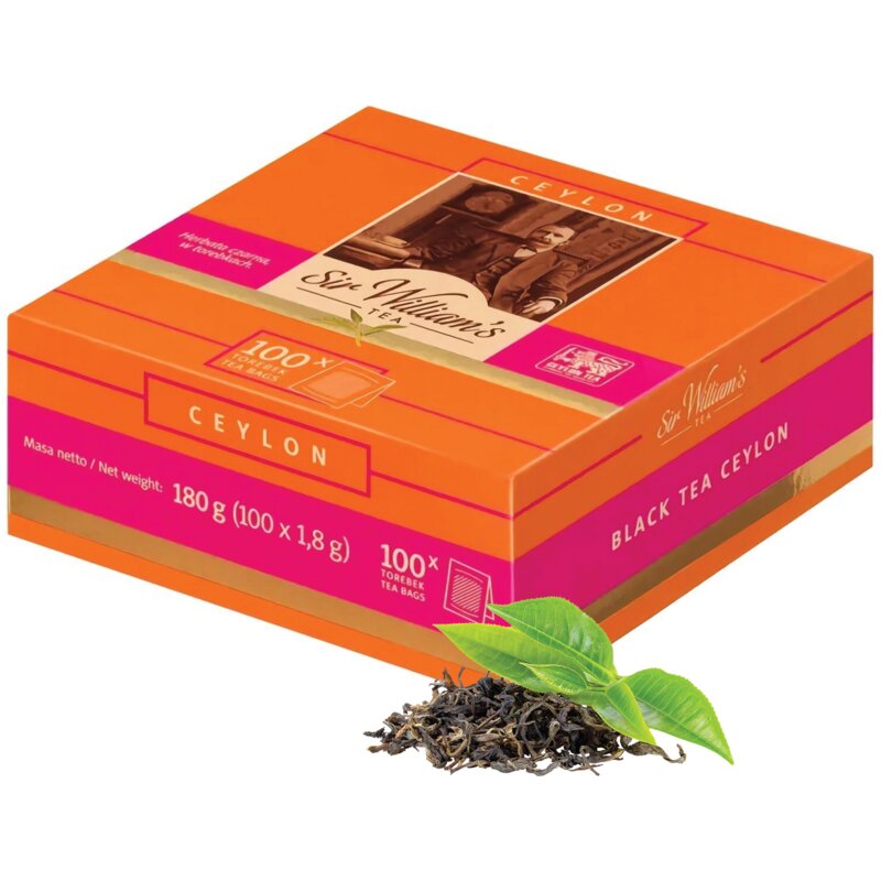 Herbata czarna w saszetkach SIR WILLIAMS Tea Ceylon Black (100 sztuk)