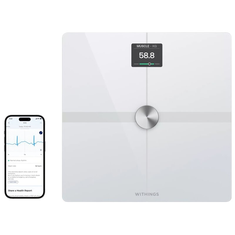 Withings Body Smart waga zaawansowana analiza składu masy ciała tętno biała