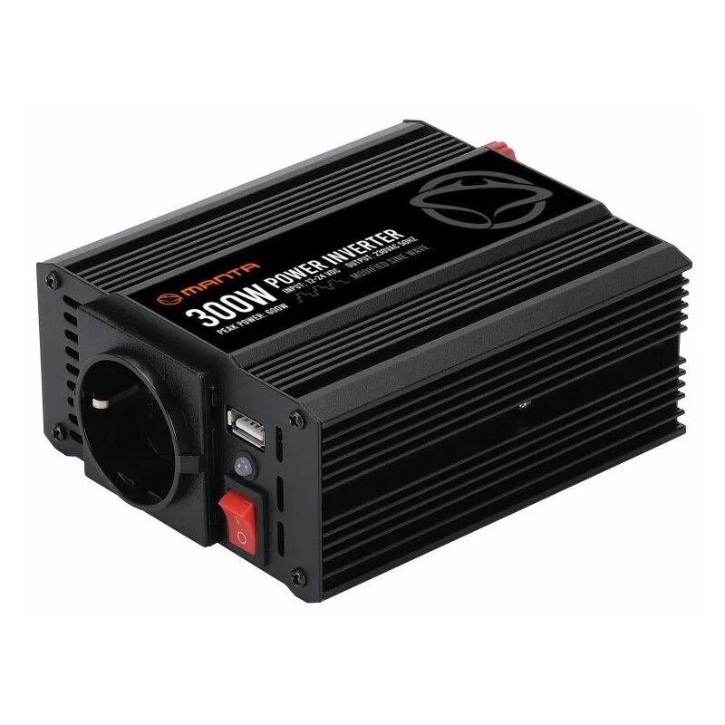 Przetwornica samochodowa MANTA MPI300M Power Inverter 300W DC/AC 12/24V