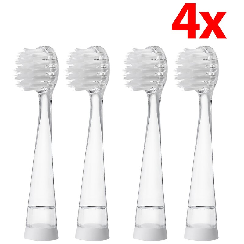 Oryginalna końcówka szczoteczki BRUSH-BABY WildOnes 0 - 10 lat (4 szt.) (Idealna dla dzieci)