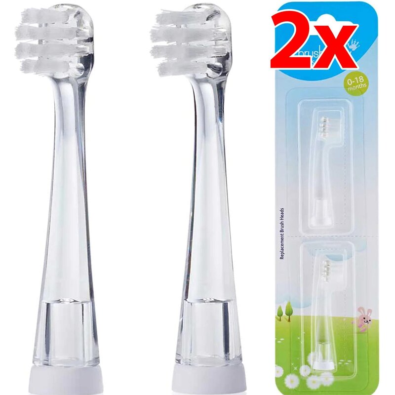 Oryginalna końcówka szczoteczki BRUSH-BABY BabySonic 0 - 18 miesięcy (2 szt.) (Od 0-18 miesięcy)