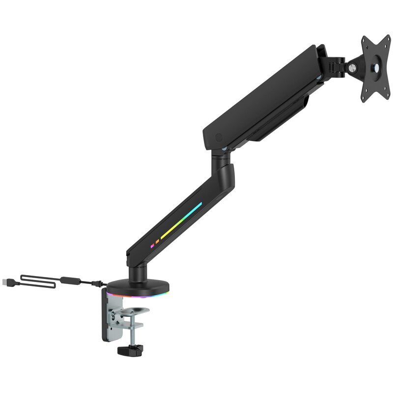 Uchwyt do monitora DELTACO GAM-134 RGB 17-32 cali Czarny