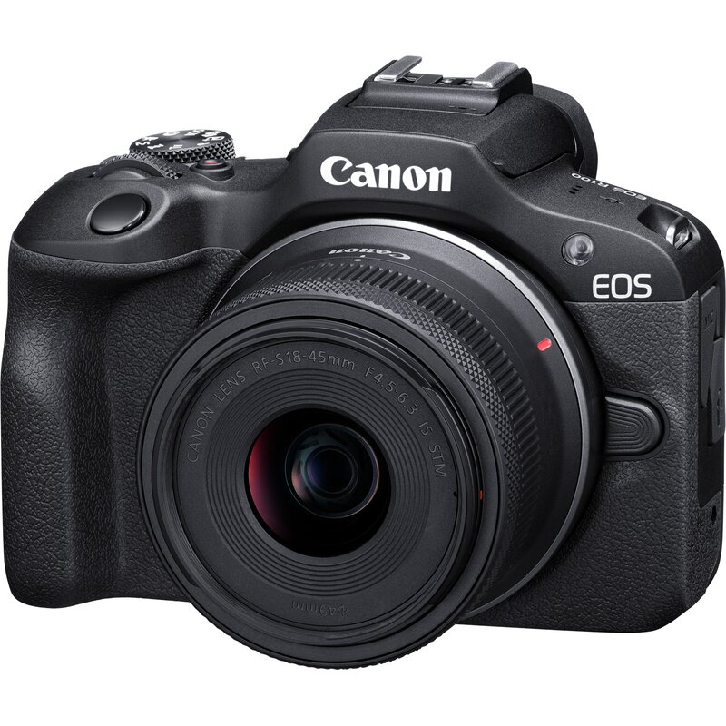 Aparat bezlusterkowy CANON EOS R100 + Obiektyw RFS 18-45mm f/4.5-6.3 IS STM, 24.2Mpix, 4K 24p