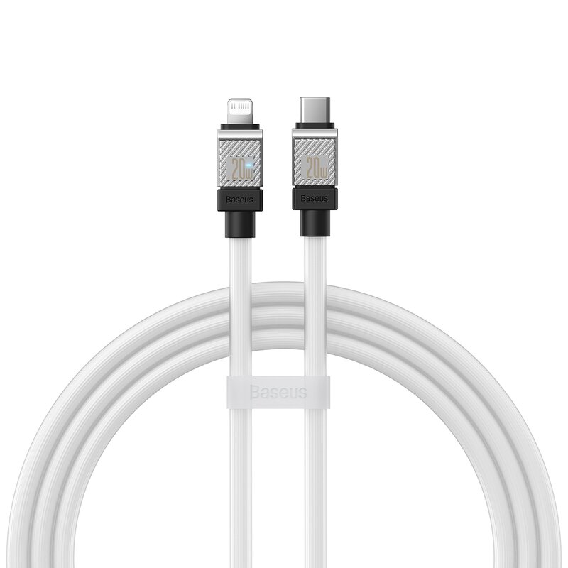 Kabel USB Typ-C - Lightning BASEUS CoolPlay Series 20W 1 m Biały