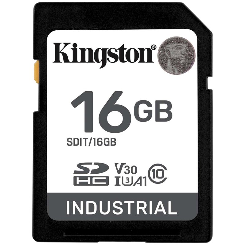 Kingston 16GB SDHC Industrial UHS-I U3 V30 A1 pSLC