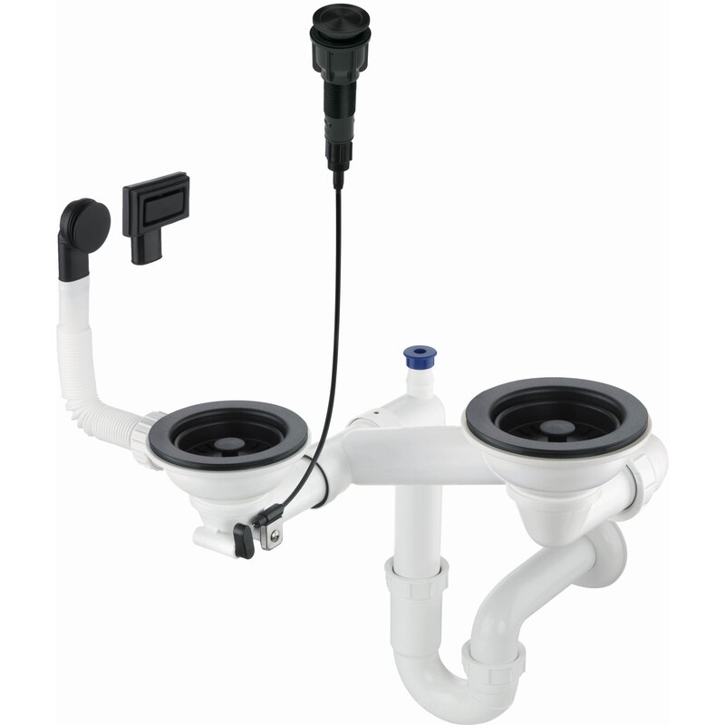 Syfon do zlewozmywaków DEANTE Space Saver ZXY N983 Nero