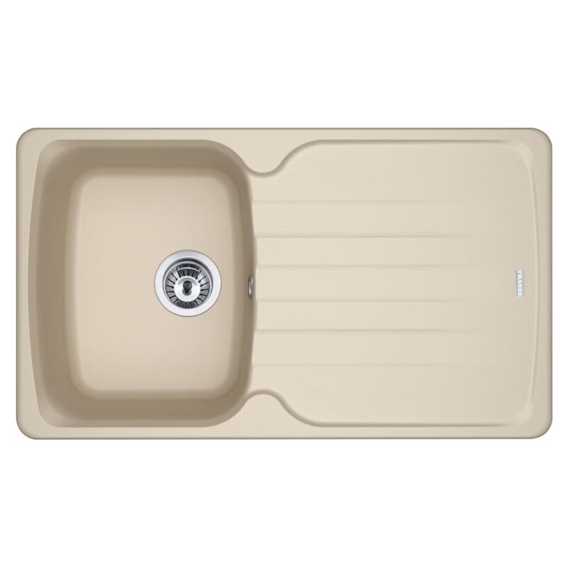 Zlewozmywak jednokomorowy z ociekaczem FRANKE Antea AZG 611-86 114.0676.243 Beżowy 50x86