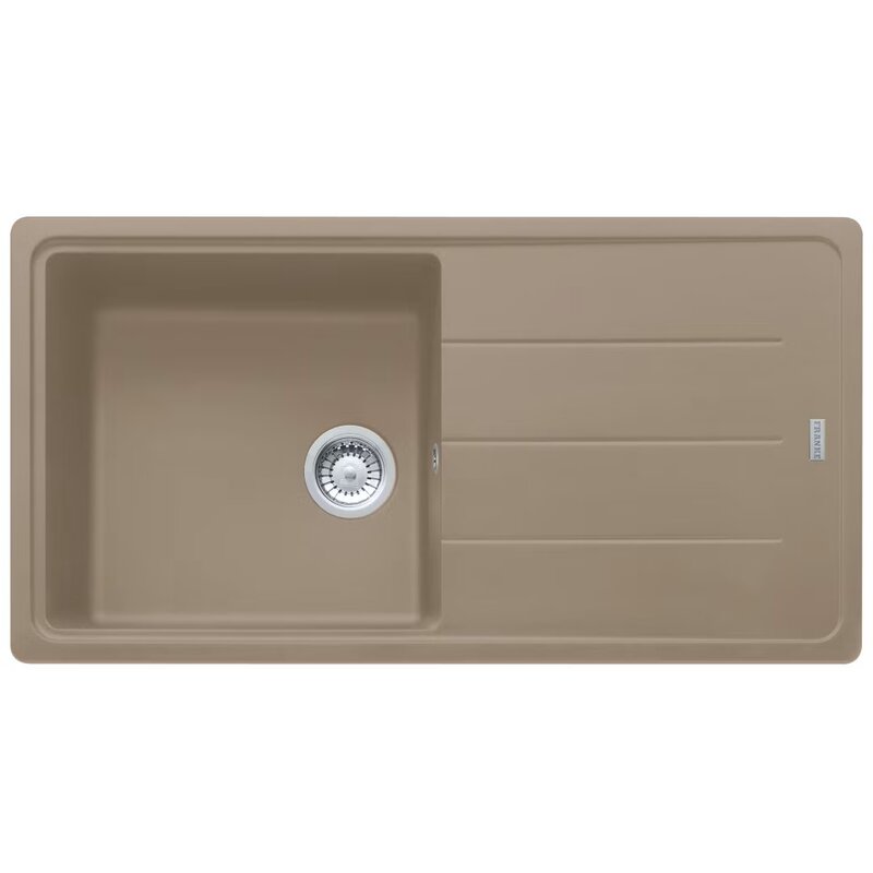 Zlewozmywak jednokomorowy z ociekaczem FRANKE Basis BFG 611-97 114.0676.287 Cappuccino 50x97