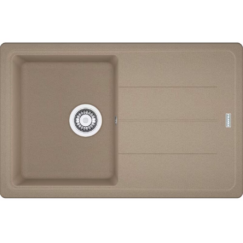 Zlewozmywak jednokomorowy z ociekaczem FRANKE Basis BFG 611-78 114.0676.294 Cappuccino 50x78