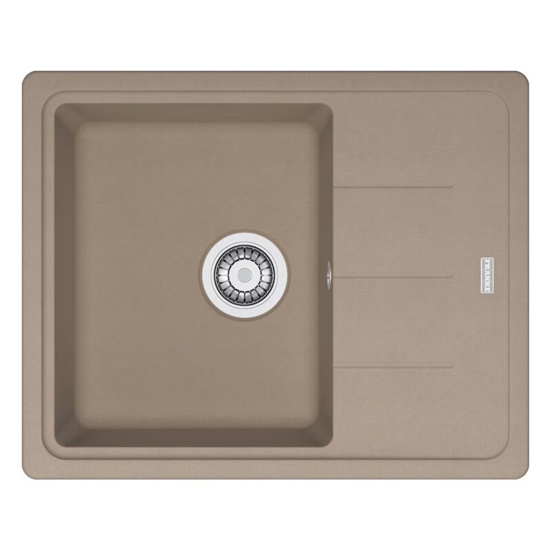 Zlewozmywak jednokomorowy z ociekaczem FRANKE Basis BFG 611-62 114.0676.301 Cappuccino 50x62