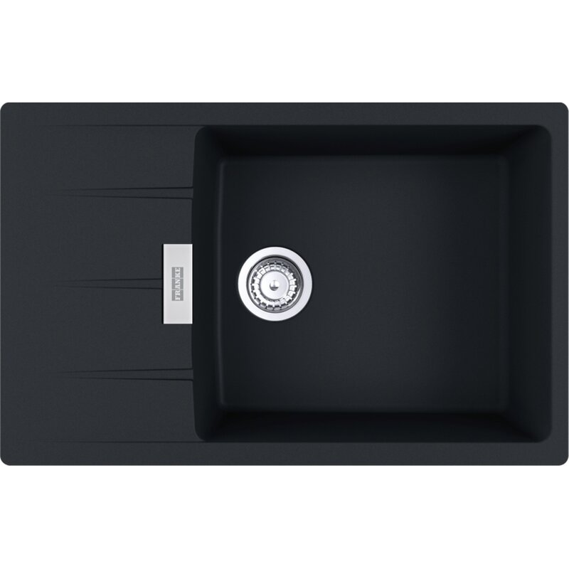 Zlewozmywak jednokomorowy z ociekaczem FRANKE Centro CNG 611-78 XL 114.0687.323 Czarny mat 50x78