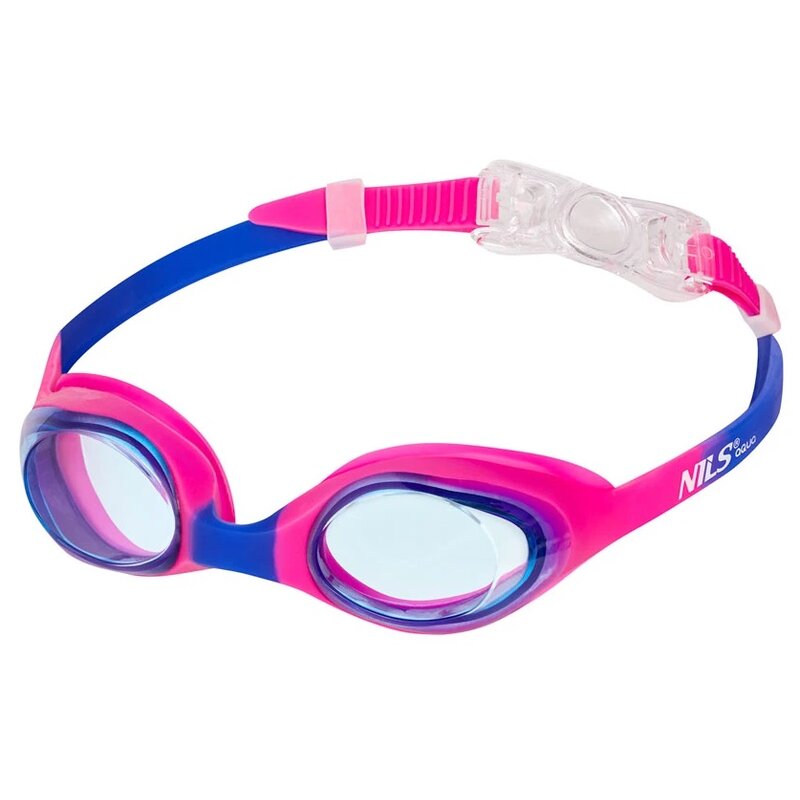 Okulary pływackie NILS AQUA NQG170AF Różowo-niebieski filtr UV