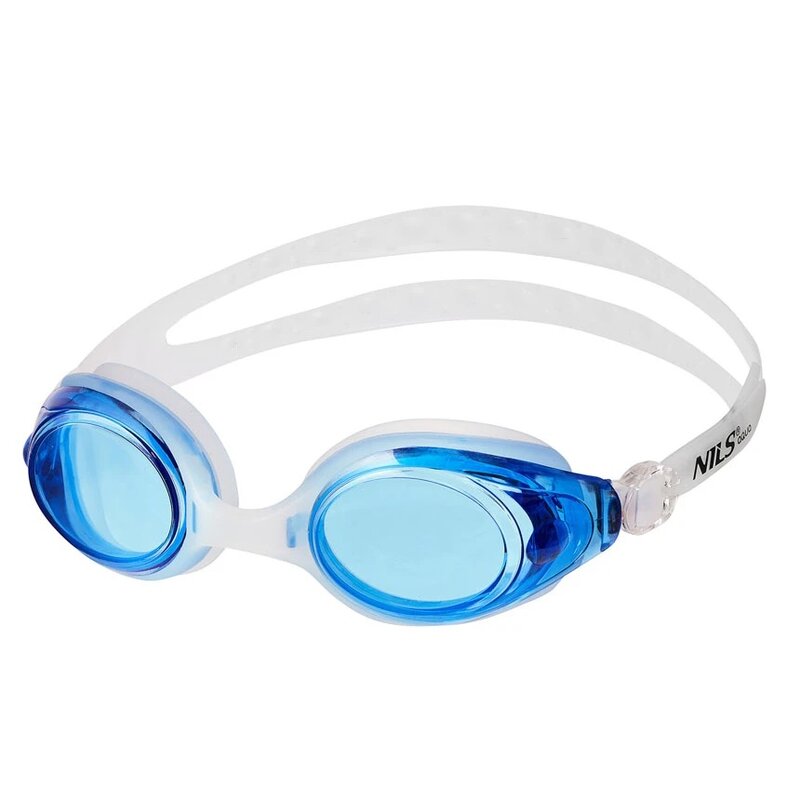 Okulary pływackie NILS AQUA NQG600AF Biało-niebieski filtr UV