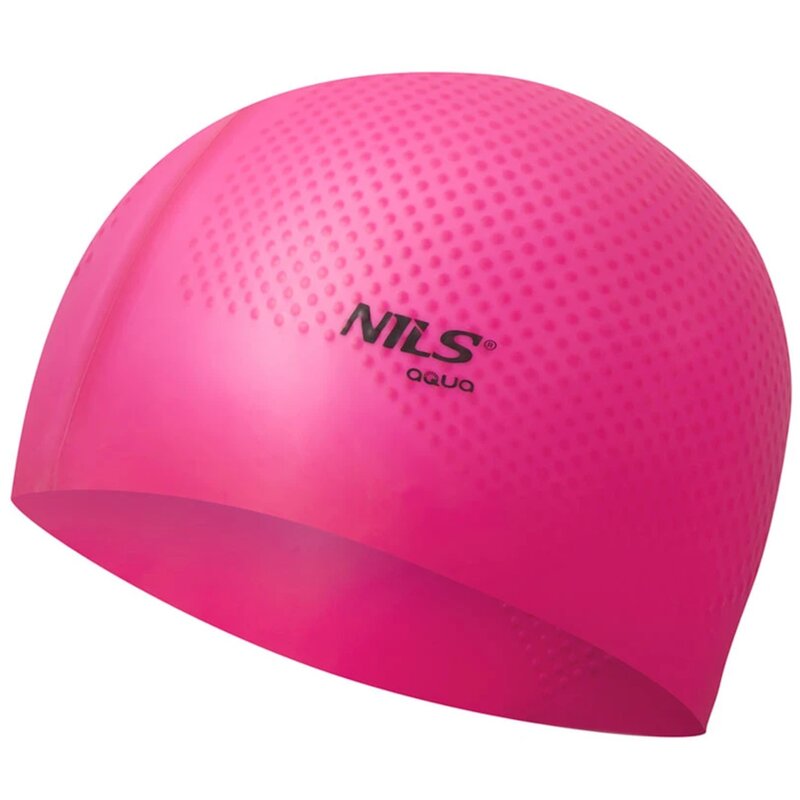 Czepek NILS AQUA Dots Ciemnoróżowy