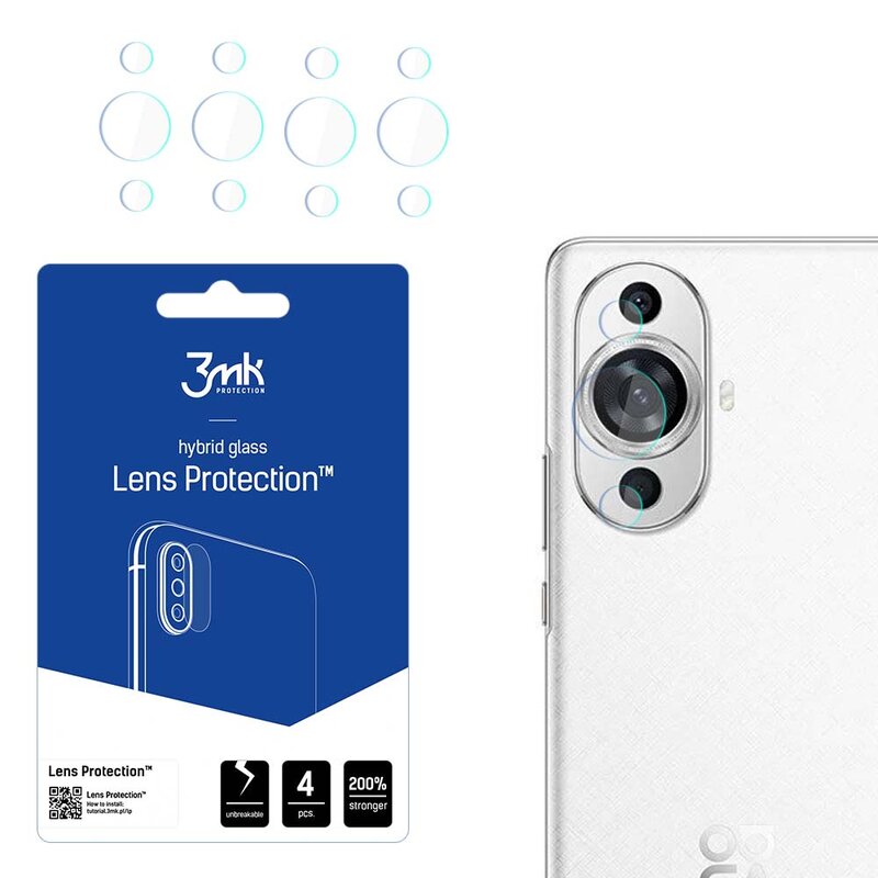 Szkło hybrydowe na obiektyw 3mk Lens Protection Camera do Huawei Nova 11 Pro