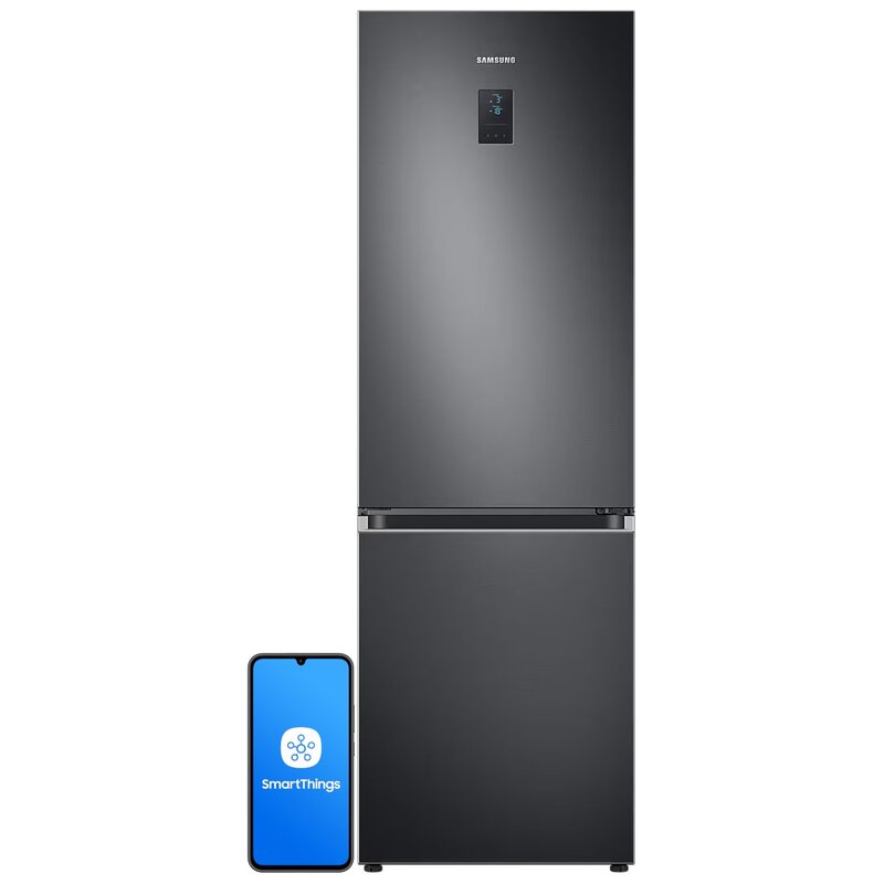 Samsung RB34C775CB1 Funkcje AI Pełny No Frost 185,3cm Szuflada z kontrolą wilgotności Zdalne sterowanie Grafitowa Stal