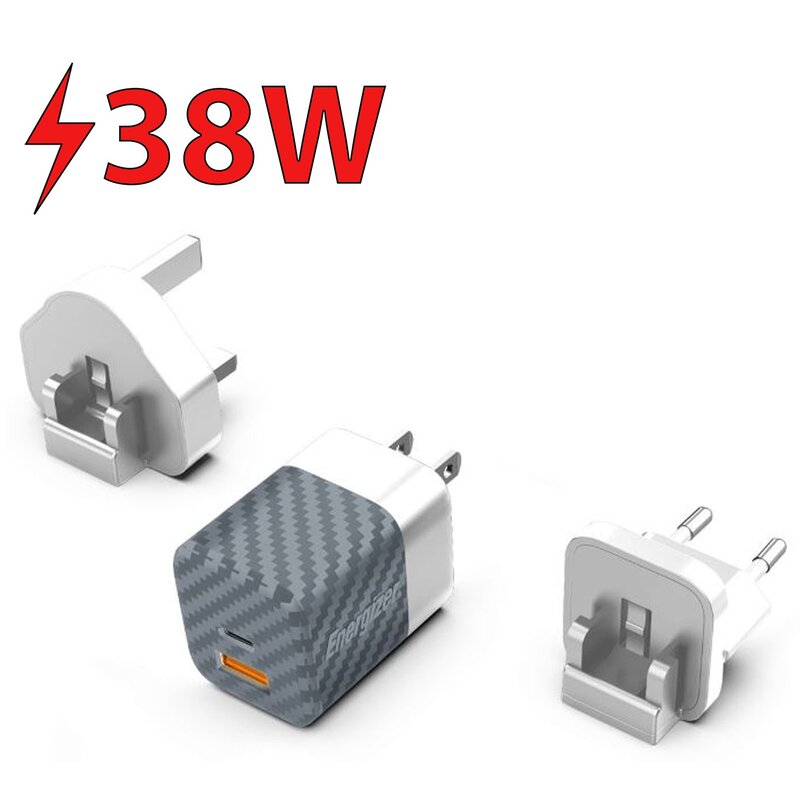 Ładowarka sieciowa ENERGIZER Ultimate Multiplug GaN 38W Srebrny