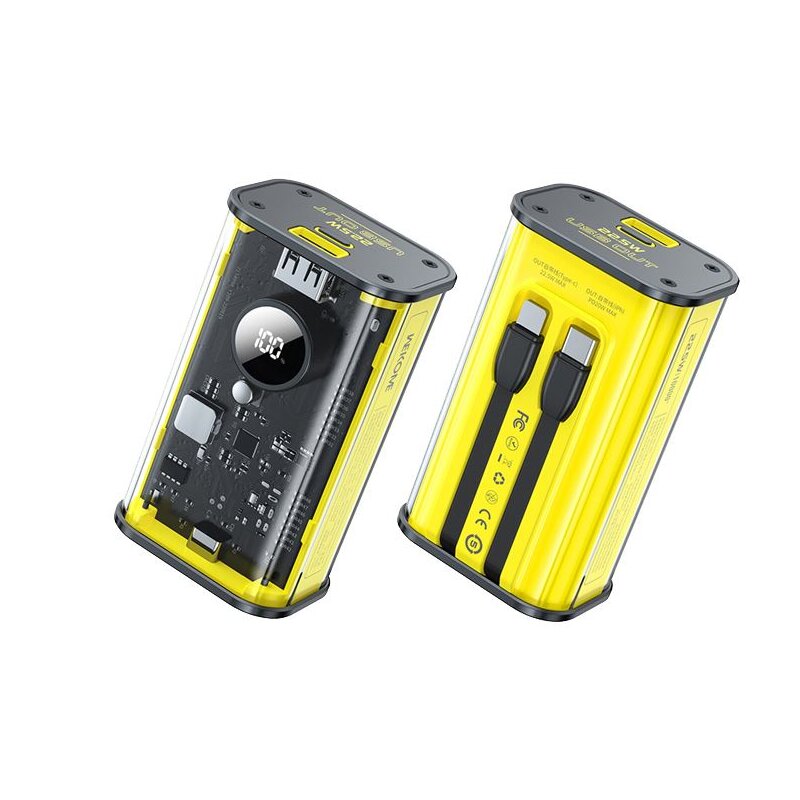 Powerbank WEKOME WP-345 Vanguard Series 10000 mAh 22.5W Żółty