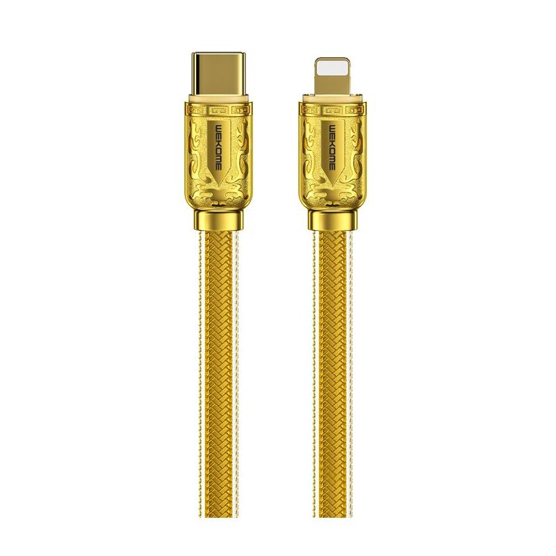 Kabel USB-C - Lightning WEKOME WDC-163 Sakin Series PD 20W 1 m Złoty