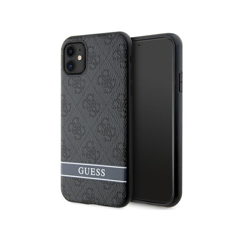 Etui GUESS 4G Printed Stripe do iPhone iPhone 11/Xr Szary