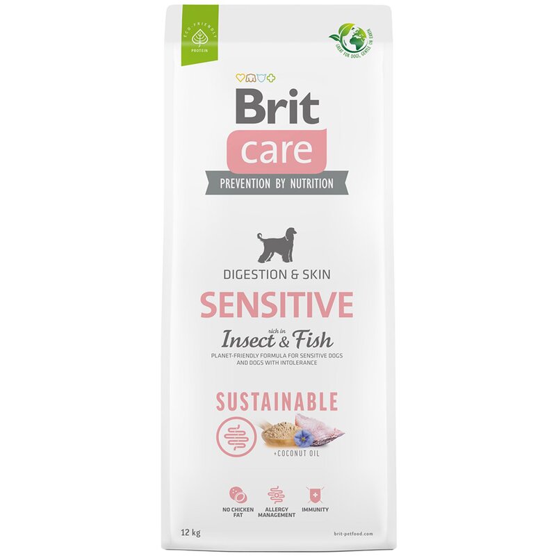 Karma dla psa BRIT Care Sustainable Sensitive Owady i ryba 12 kg