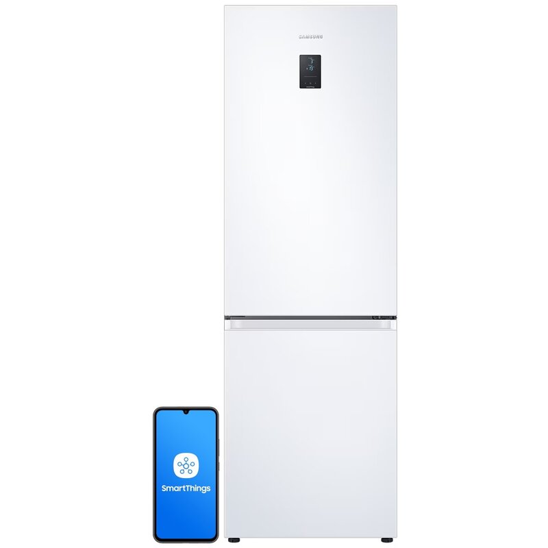 Samsung RB34C675DWW Funkcje AI Pełny No Frost 185,3cm Szuflada z kontrolą wilgotności Zdalne sterowanie Biały