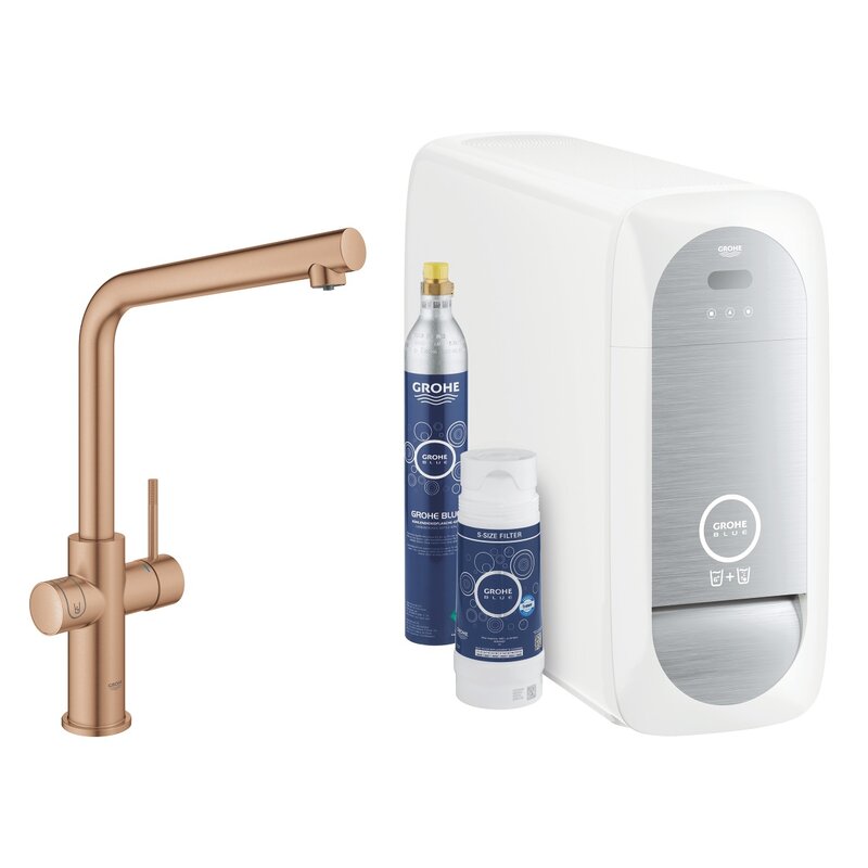 Bateria GROHE Blue Home 31454DL1 z filtrem Miedziane złoto