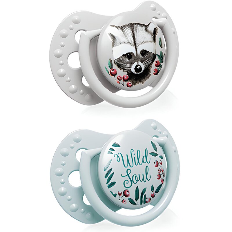 Smoczek LOVI Wild Soul Boy 22/881boy 0-2 m Szary (2 sztuki)