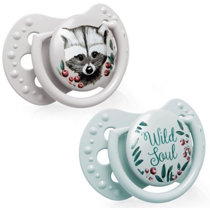 Smoczek LOVI Wild Soul Boy 22882 0-3 m Szary (2 sztuki)