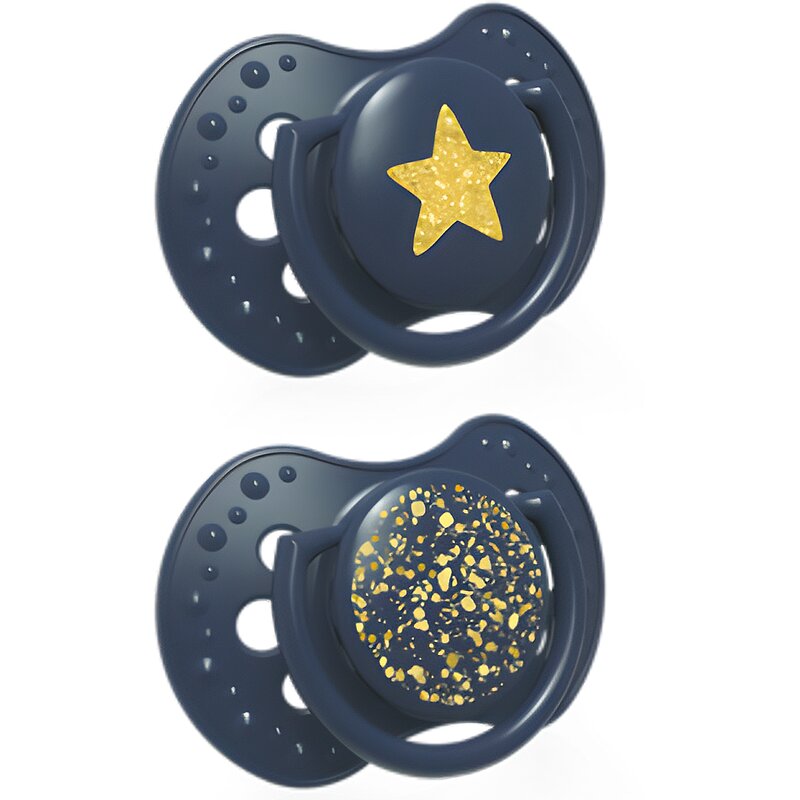 Smoczek LOVI Stardust 22/892 0-3 m Niebieski (2 sztuki)