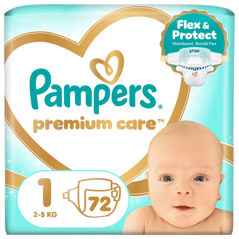 Pieluchy PAMPERS Premium Care Rozmiar 1 (72 szt.)