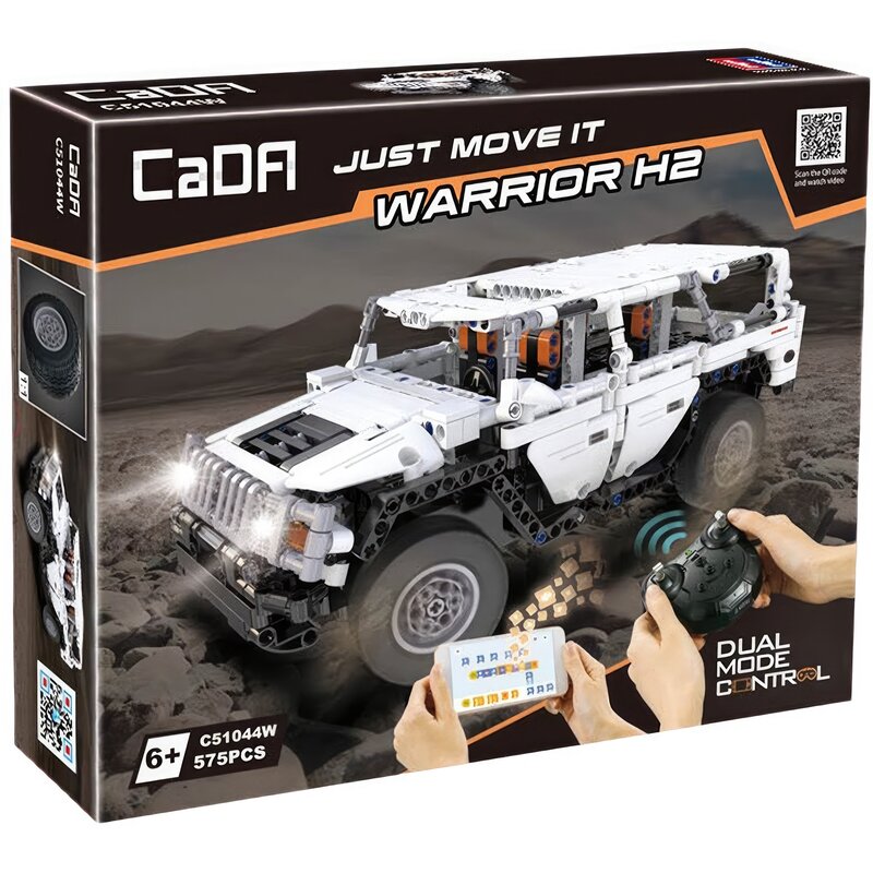 Klocki plastikowe CADA Just Move It Pojazd Warrior H2 Zdalne sterowanie C51044W