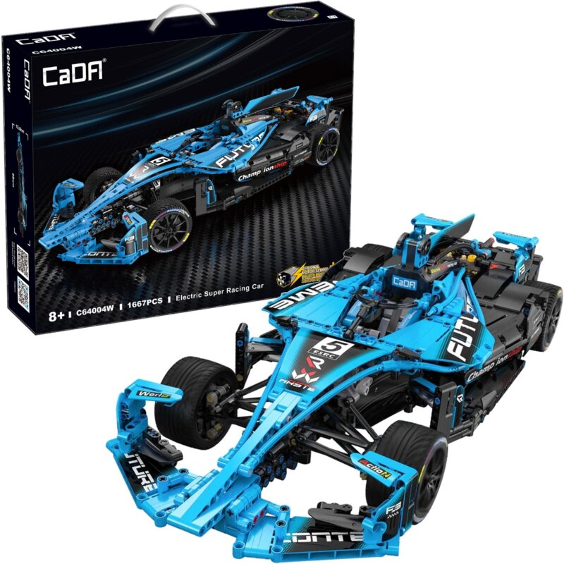 Klocki plastikowe CADA Make Your Bricks Move Samochód sportowy Formula E wyścigówka C64004W