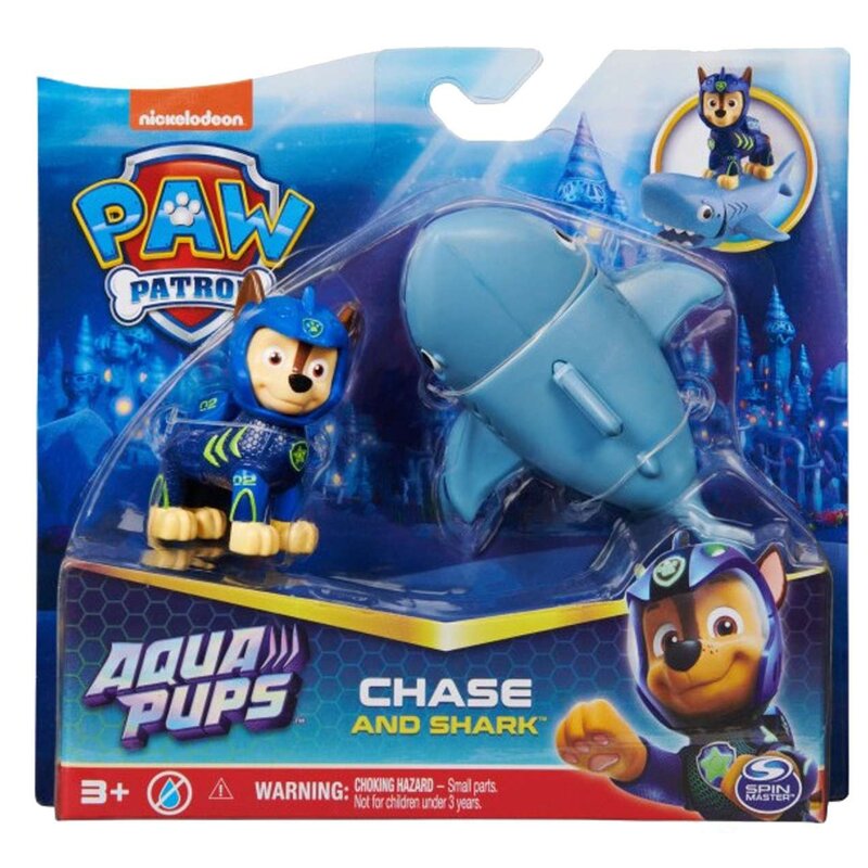 Zestaw figurek SPIN MASTER Psi Patrol Aqua Pups Chase i Rekin