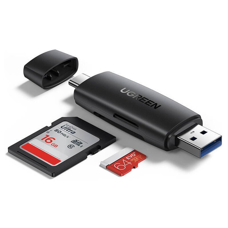 Czytnik kart SD/MicroSD UGREEN CM304 Czarny