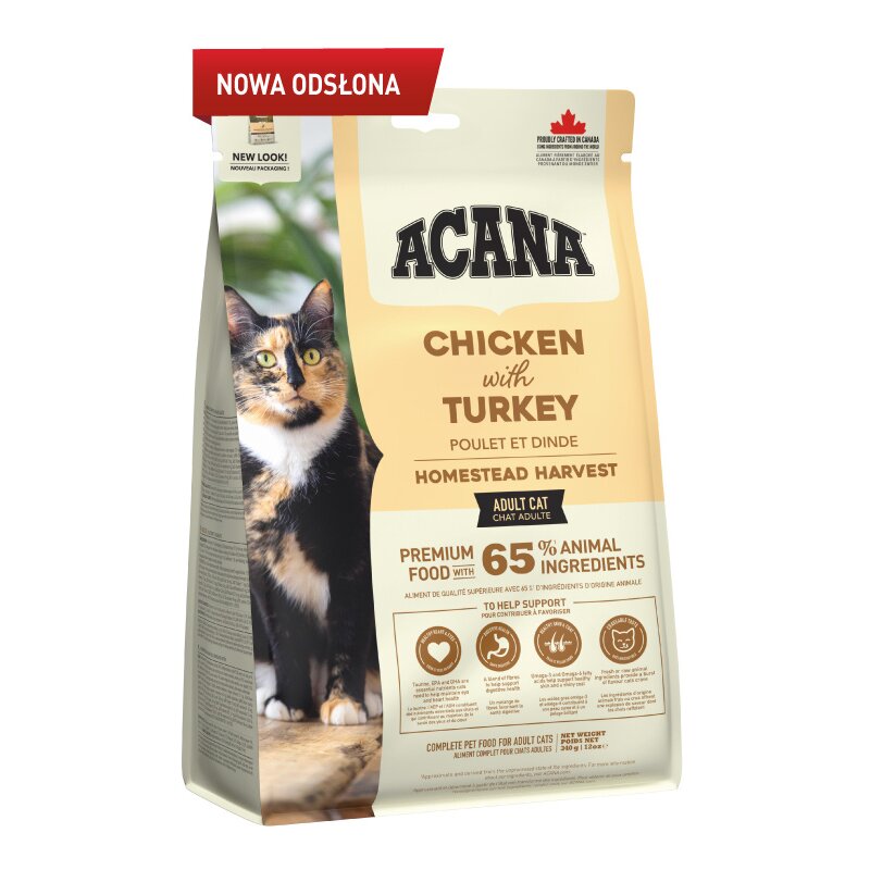 Acana Homestead Harvest Cat 340g – Sucha Karma Pełnoporcjowa Dla Kotów Dorosłych