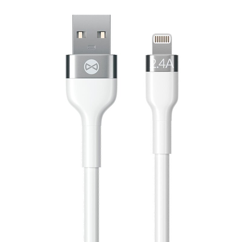Kabel USB - Lightning FOREVER Flexible 2.4A 1 m Biały