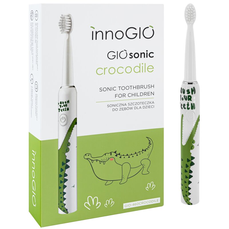 Szczoteczka soniczna dla dzieci INNOGIO GIOsonic Crocodile Zielony