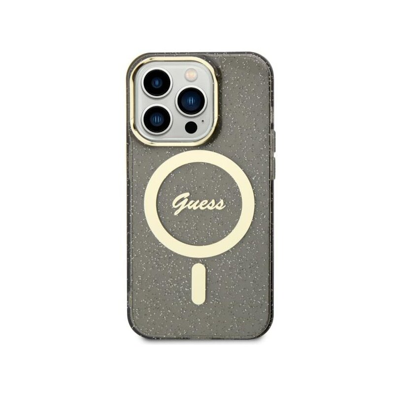 Etui GUESS Glitter Gold do Apple iPhone 11/Xr Czarny