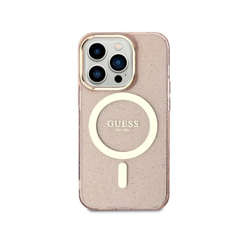 Etui GUESS Glitter Gold do Apple iPhone 11/Xr Różowy