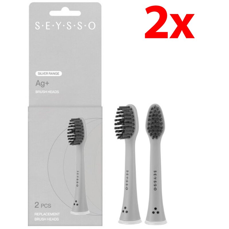 Oryginalna końcówka szczoteczki SEYSSO Carbon Edge AG+ (2 szt.) (Delikatna dla dziąseł)