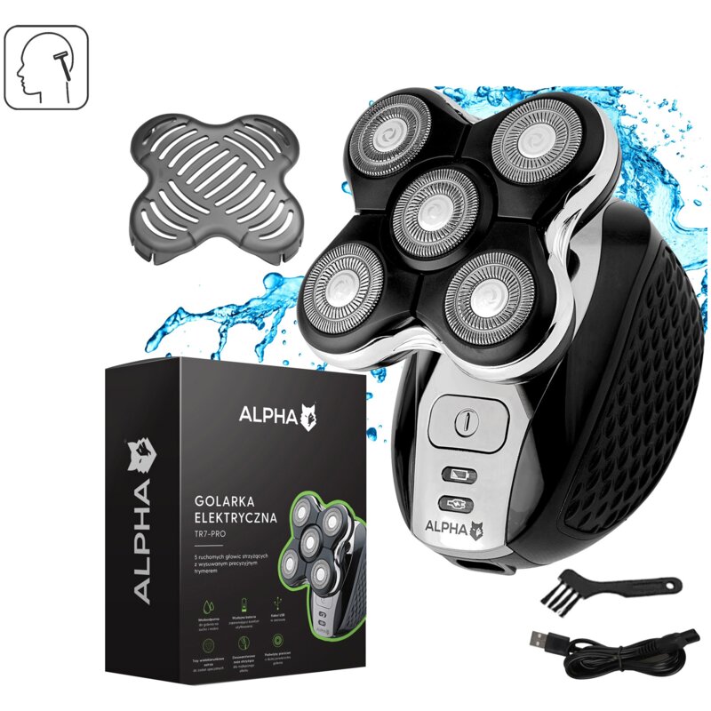 Golarka ALPHA TR7-Pro Na mokro i sucho