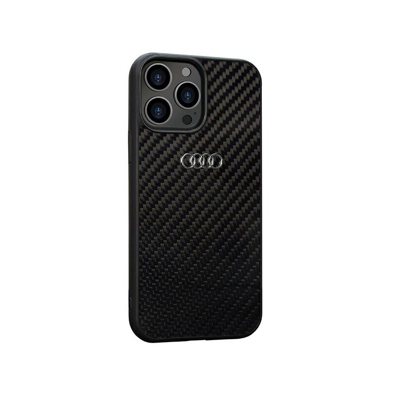 Etui AUDI Carbon Fiber do Apple iPhone 13 Pro Max Czarny