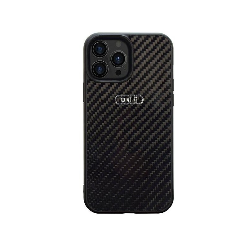 Etui AUDI Carbon Fiber do Apple iPhone 14 Pro Czarny