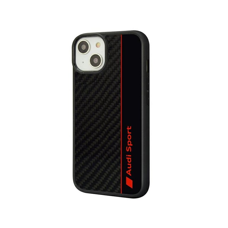 Etui AUDI Carbon Fiber Stripe do Apple iPhone 14 Czarny