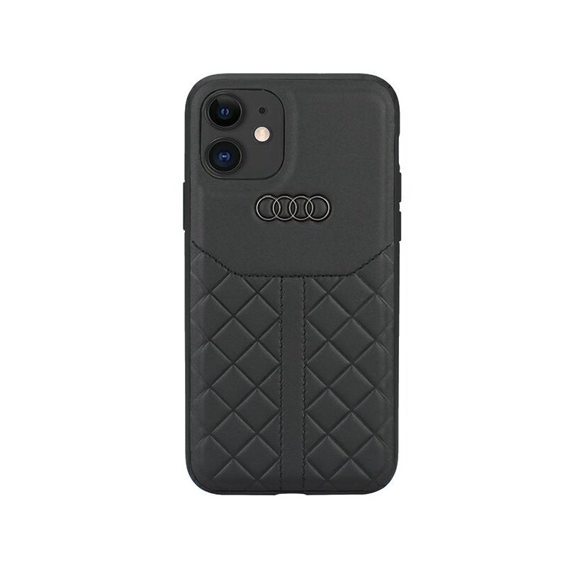 Etui AUDI Genuine Leather do Apple iPhone 12/12 Pro Czarny