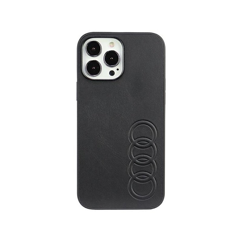 Etui AUDI Synthetic Leather do Apple iPhone 13 Pro Max Czarny