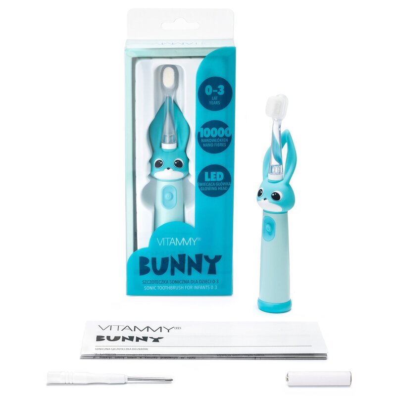 Szczoteczka soniczna VITAMMY Bunny dla dzieci 0-3lat Błękitny