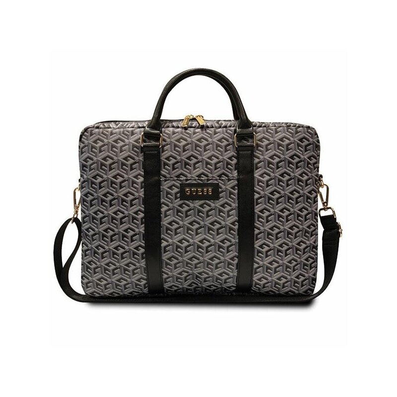 Torba na laptopa GUESS GCube Stripes 16 cali Czarny