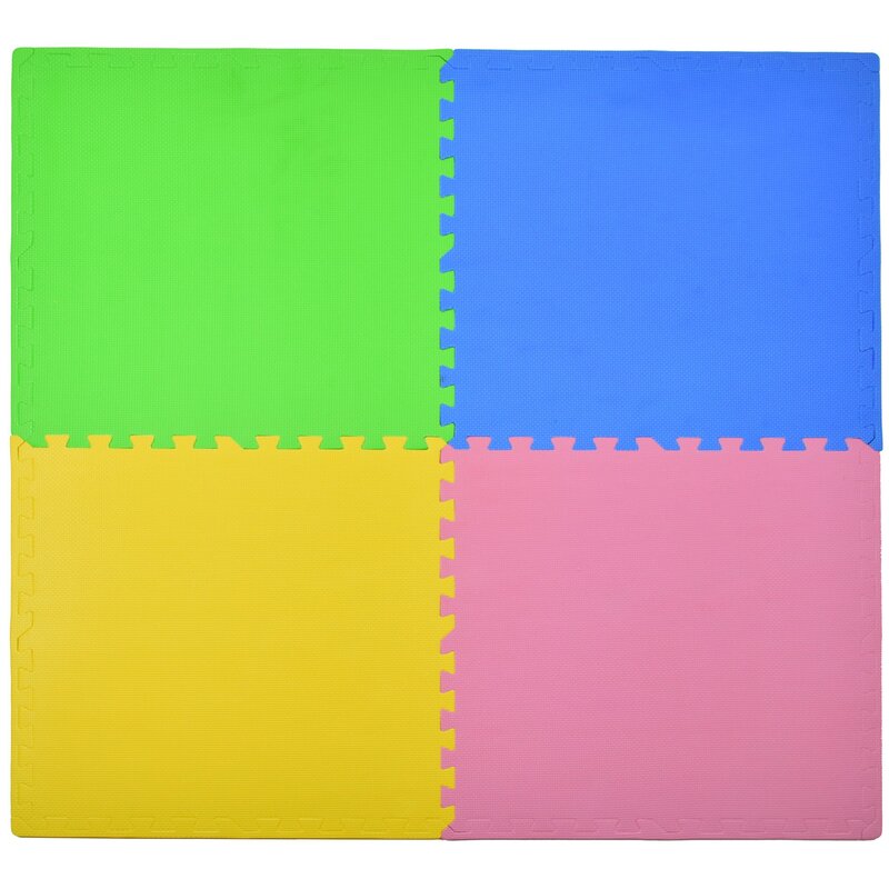 Mata piankowa HUMBI Puzzle 60 x 60 x 1 (4 elementy) Wielokolorowy